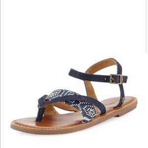 𝅺toms Lexie Denim Flat Thong Sandal size 6.5 denim